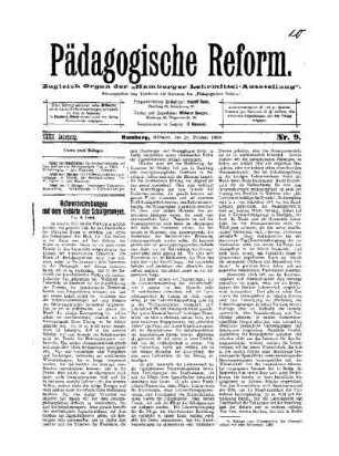 Reformbestrebungen auf dem Gebiete des Schulgesanges