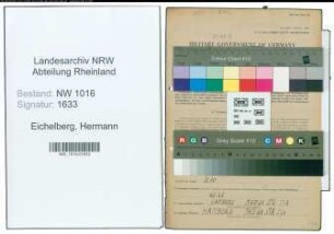 Entnazifizierung Hermann Eichelberg , geb. 25.09.1904 (Monteur)
