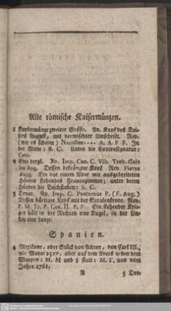 Alte römische Kaisermünzen
