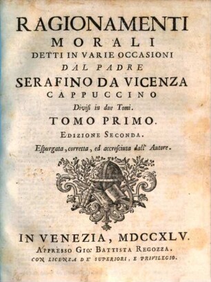 Ragionamenti morali. 1. (1745)