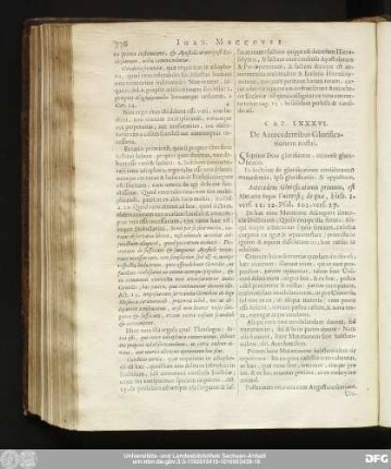 Cap. LXXXVI. De Antecedentibus Glorificationem nostri.