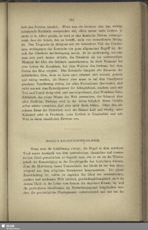 Hegel's Religionsphilosophie