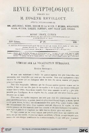 14: Mémoire sur la vocalisation hébrai͏̈que, [2]