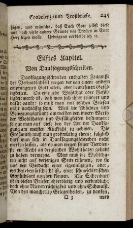 Efltes Kapitel. Von Danksagungsschreiben.