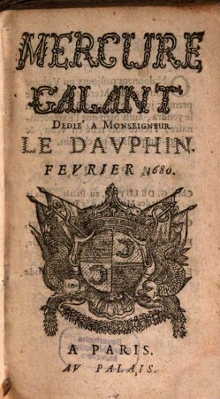 Le mercure galant. 1680, 2