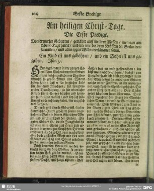 Am heiligen Christ-Tage
