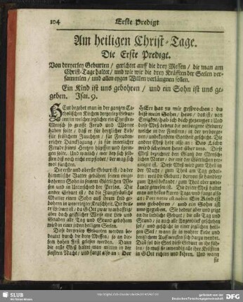 Am heiligen Christ-Tage