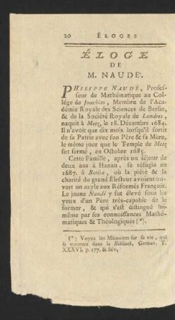 Éloge De M. Naudé