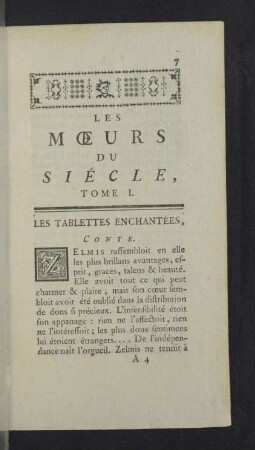 Les tablettes enchantées, conte.