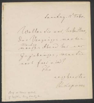 Karl Richard Lepsius, Brief