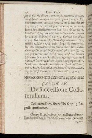 Caput IV. De successione Collateralium.