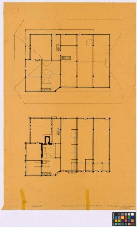 Fischbach bei Neuhäuser (Landkreis Freiburg): Bläsi-Christelehof [Bläsichristenhof]. Haupthaus (Grundriss des Erdgeschosses, Grundriss des Obergeschosses)