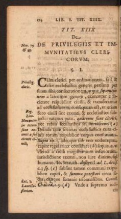 Tit. XIIX De De Privilegiis Et Immunitatibus Clericorum.