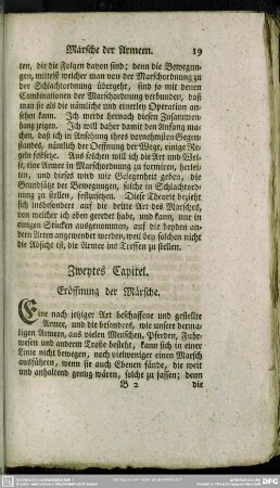 Zweytes Capitel. Eröffnung der Märsche