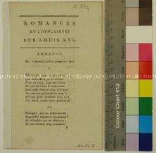 Romances et Complaintes aur Louis XVI.