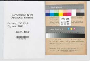 Entnazifizierung Josef Busch , geb. 11.03.1905 (Oberpostrat)