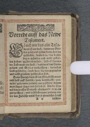 Vorrede auff das Newe Testament.
