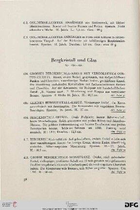 Bergkristall und Glas (Nr. 414-494)