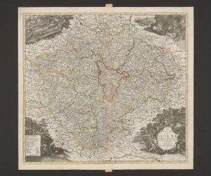 Le Royaume De Boheme Divisée En Ses Douze Cercles Carte Reduite sur celle de 25. Feuilles