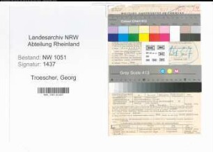 Entnazifizierung Georg Troescher , geb. 02.09.1893 (Historiker)