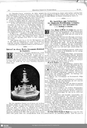 Entwurf zu einem Moritz Grossmann-Denkmal in Glashütte