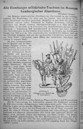 Alte Hamburger militärische Trachten im Museum hamburgischer Altertümer.