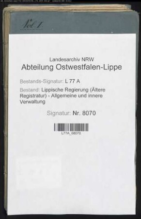 Dienstkleidung der Wegeaufseher, Bd. 1