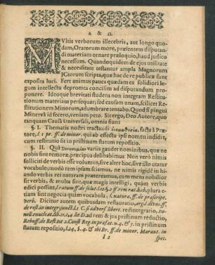 Multis verborum illecebris, aut longo quodam, Oratorum more, praesentem disputandi materiam ornare ...