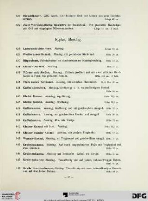 Kupfer, Messing, Zinn, Email, Bronze, Silber, Gold (Nr.628-755)