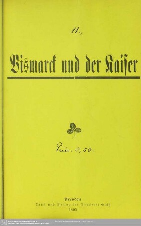 Bismarck und der Kaiser