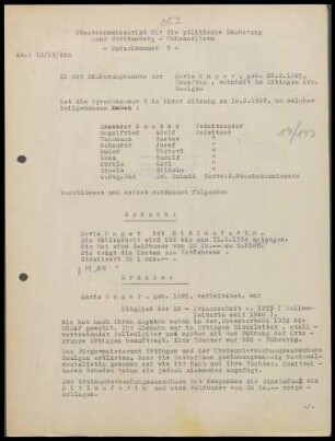 Unger, Maria