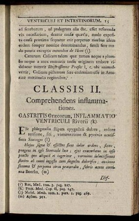 Classis II. Comprehendens inflammationes.