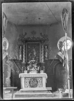 Kirche, Hochaltar - mit gedrehten Säulen