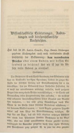 191-218 Wissenschaftliche Erörterungen, Andeutungen und kirchenhistorische Nachrichten