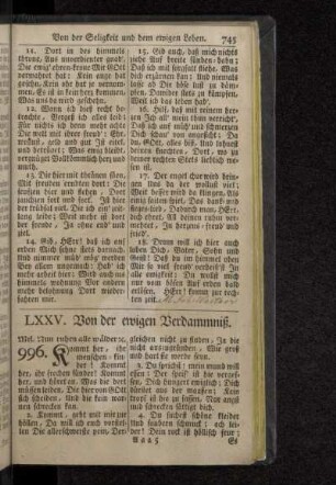 LXXV. Von der ewigen Verdammniß.