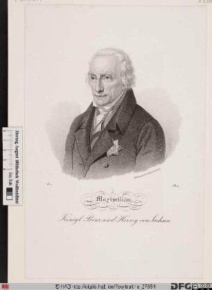 Bildnis Maximilian (Maria Joseph), kgl. Prinz von Sachsen