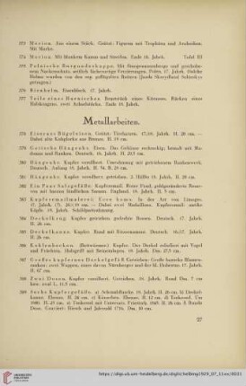 Metallarbeiten (Nr. 378-404)