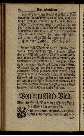 Von dem Rind- Vieh.