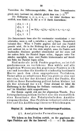 § 1. Analytische Formulierung