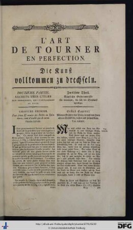 Zwölfter Theil. Nützliche Geheimnisse für diejenigen, die sich der Drehkunst befleissigen.