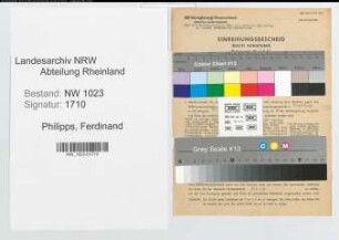 Entnazifizierung Ferdinand Philipps , geb. 28.03.1901 (Oberlandesgerichtsrat)