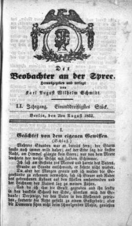 31. Stueck, 2. August 1852