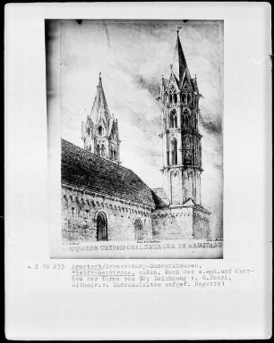 Ansicht der Liebfrauenkirche in Arnstadt von Nordosten