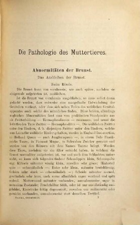Lehrbuch der tierärztlichen Geburtshilfe, 2. Pathologie und Therapie