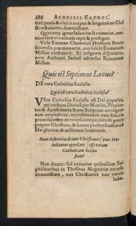 [De Vera Catholica Ecclesia. Von Der wahren Catholischen Kirchen.]