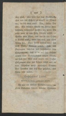 Sechszehntes Kapitel. Worin - nicht geweint wird