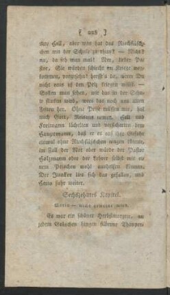 Sechszehntes Kapitel. Worin - nicht geweint wird