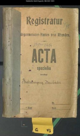 Versorgung der Bäcker mit Mehl, Mehl für Lazarette, Revision der Backstuben