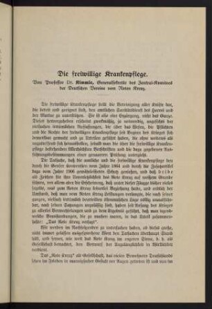 37-53, Die freiwillige Krankenpflege