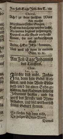 Am Fest-Tage Johannis des Täuffers. - Am H. Michaelis-Feste.
